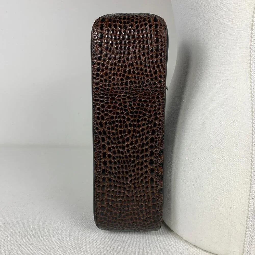 Brahmin Elegant Brown & Black Leather Crossbody Bag - Picture 6 of 8